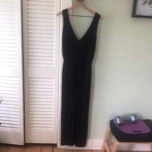 Pleated silky jumpsuit